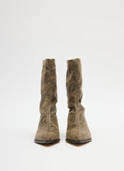 Distressed Leo Boot | Tibi Black/Tan Multi