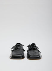 Brody Square Toe Loafer Crocodile Embossed | Tibi Black