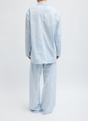 Garment Dyed Silky Cotton Liam Blazer | Tibi Pale Blue
