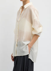 Summer Voile Oversized Shirt | Tibi Ivory