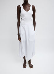 Ribbed Racerback Tank | Tibi White