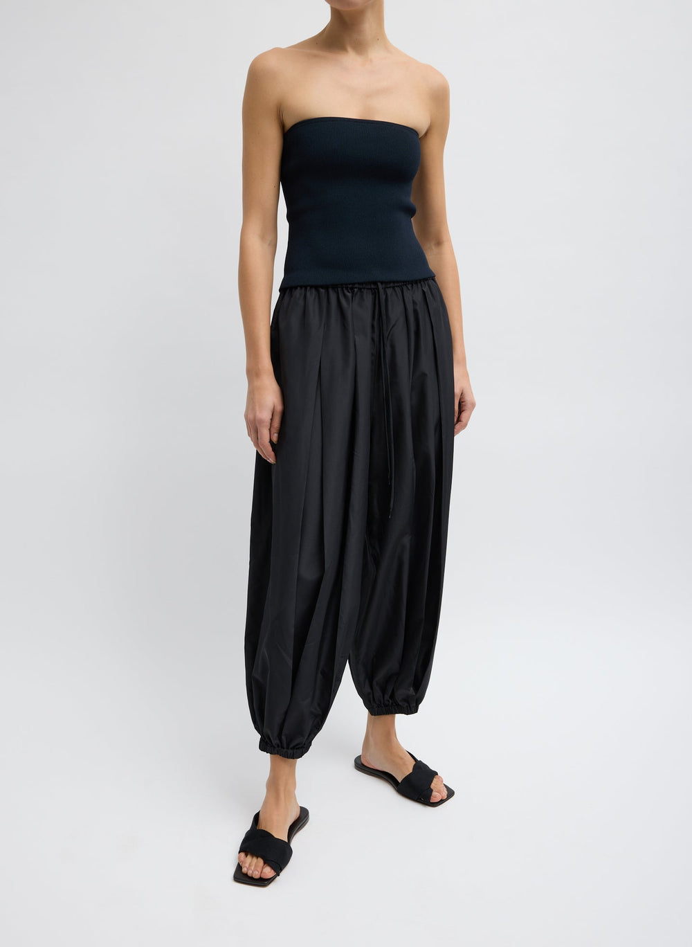 Summer Nylon Zeppelin Pant | Tibi Black
