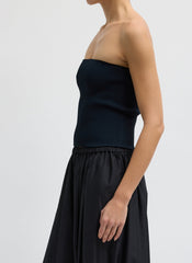 Ribbed Sweater Tube Top | Tibi Navy