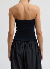 Ribbed Sweater Tube Top | Tibi Navy