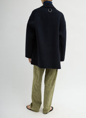 Luxe Double Faced Wool Angora Liam Blazer | Tibi Navy