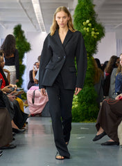 Spring Bonded Twill Sculpted Blazer | Tibi Black