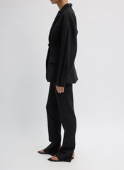 Spring Bonded Twill Sculpted Blazer | Tibi Black