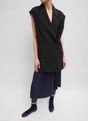 Tropical Wool Liam Vest | Tibi Black