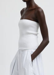 Ribbed Sweater Tube Top | Tibi White