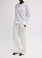 Sable Perfect Men's Pullover | Tibi White