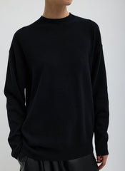 Anna Merino Wool Cut Out Racerback Pullover | Tibi Black