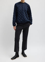 Cozy Quilting Sweatshirt | Tibi Navy