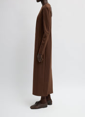 Compact Ultra Stretch Knit Dress With Cut Out Back | Tibi Brown