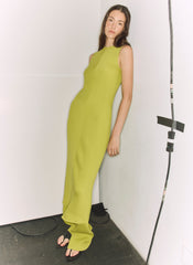 Viscose Plisse Sleeveless Bias Dress | Tibi Pea Pod