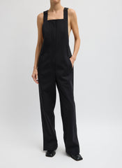 Compact Tech Knit Overalls | Tibi Black