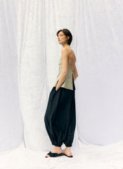 Eco Poplin Strappy Open Back Top | Tibi Sandstone