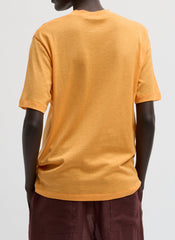 Sheer Crepe Knit Mock Unisex T-Shirt | Tibi Orange