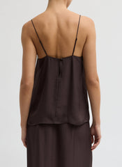 Summer Slip Cami | Tibi Chocolate Brown