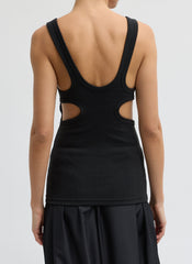 Ribbed Racerback Tank | Tibi Black
