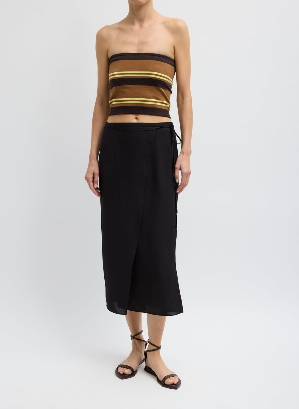Summer Slip Wrap Skirt | Tibi Black
