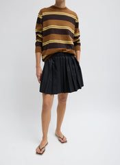 Summer Nylon Pull On Mini Skirt | Tibi Black