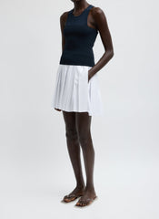 Summer Nylon Pull On Mini Skirt | Tibi White