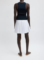 Summer Nylon Pull On Mini Skirt | Tibi White