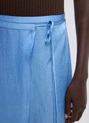 Summer Slip Wrap Skirt | Tibi Baby Blue