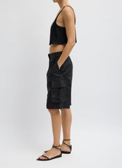 Crispy Nylon Stella Short | Tibi Black