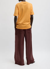 Summer Voile Stella Pant With Slit Detail | Tibi Russet Brown