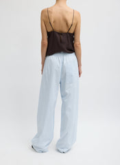 Garment Dyed Silky Cotton Winslow Pull On Pant | Tibi Pale Blue