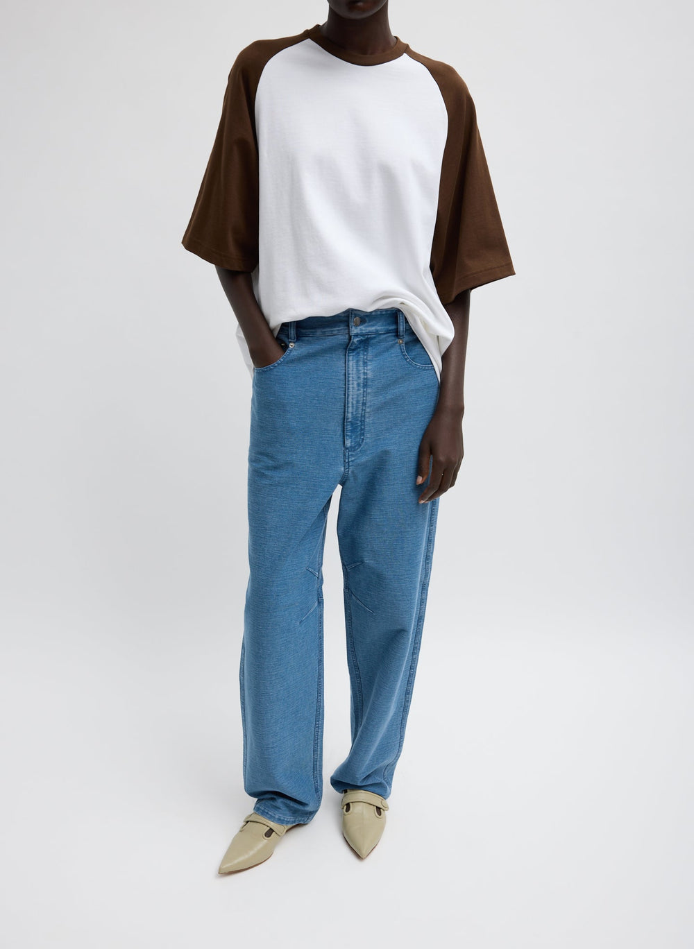 Denim Interlock Mica Jean | Tibi Classic Blue