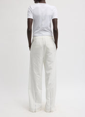 Nylon Zipper Trouser | Tibi White
