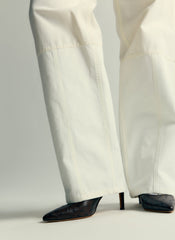 Patchwork Twill Cargo Fischer Jean | Tibi White