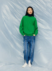 Zippered Denim Jogger | Tibi Classic Blue