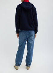 Zippered Denim Jogger | Tibi Classic Blue