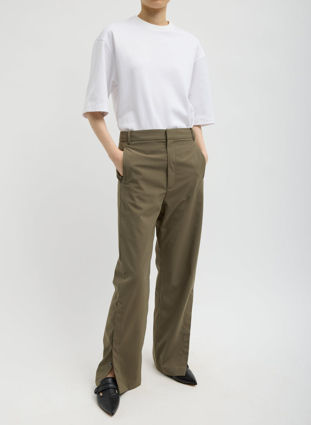 Tech Suiting Mark Trouser | Tibi Dark Hazelnut