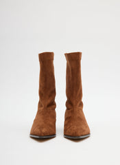 Faux Suede Leo Boot | Tibi Light Brown