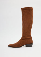 Faux Suede Bronson Boot - Narrow Calf | Tibi Light Brown
