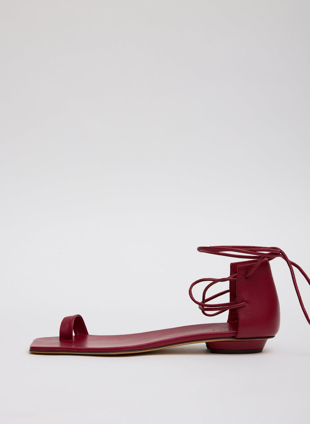 Ali Lace-Up Short Sandal | Tibi Cherry Red