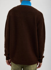 Cardigan Stitch V-Neck With Removable Dickie | Tibi Brown