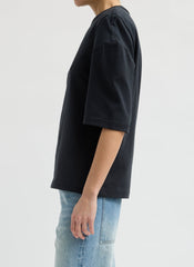 Perfect Hinged Sleeve T-Shirt | Tibi Black