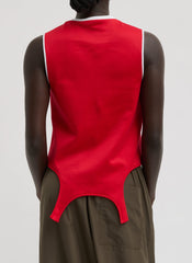 Active Knit Flip Tank | Tibi Red