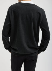 Perfect T-Shirt Trompe L'oeil Top | Tibi Grey Multi