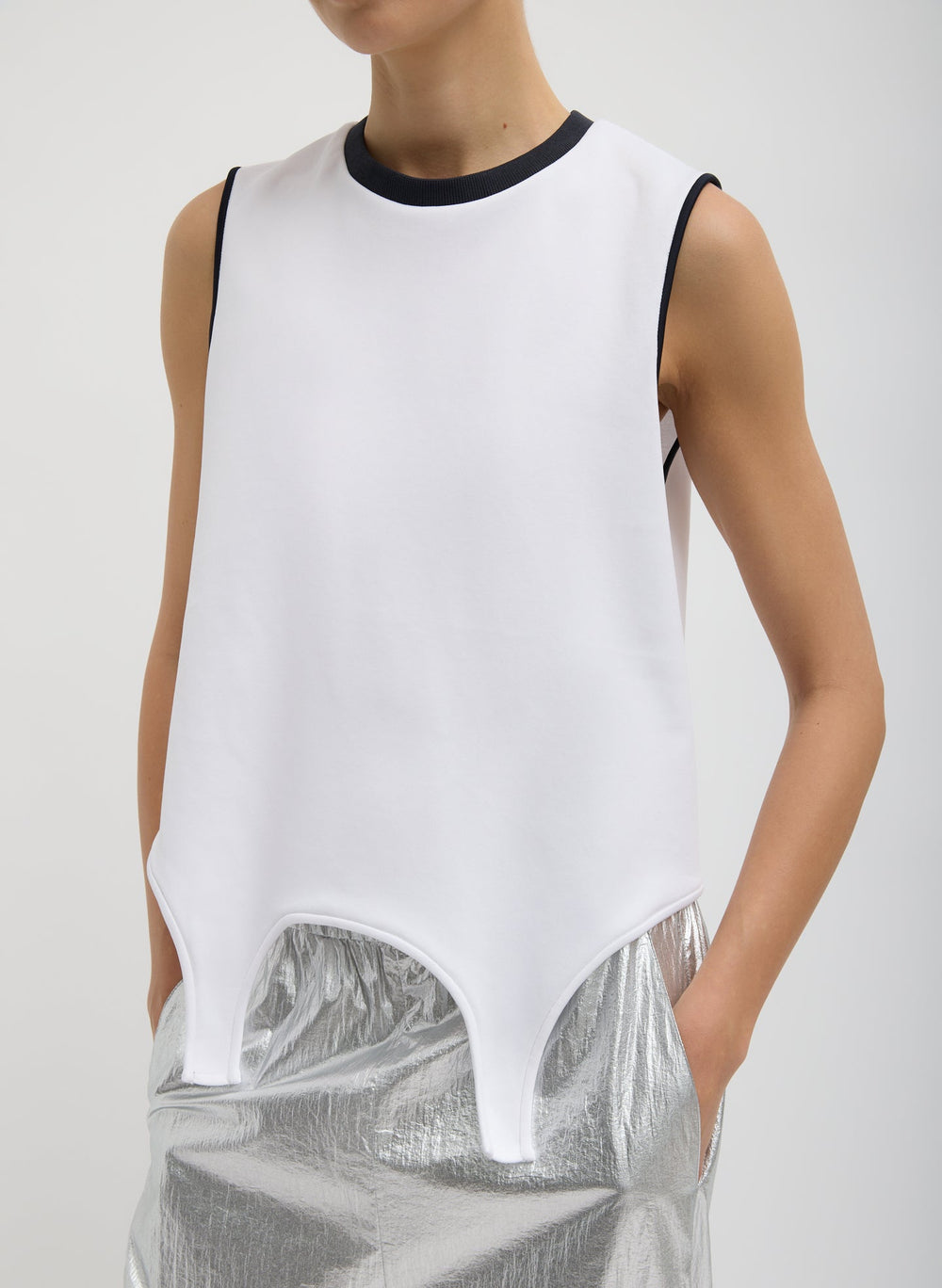 Active Knit Flip Tank | Tibi White