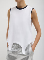 Active Knit Flip Tank | Tibi White