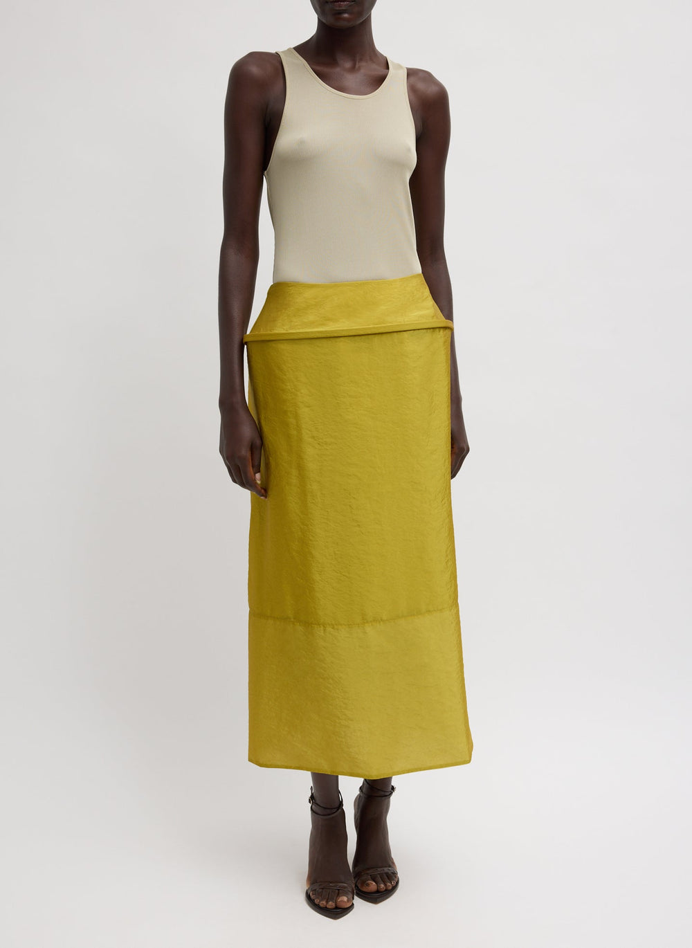 Chassis Hoop Pencil Skirt | Tibi Dijon