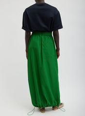 Italian Sporty Nylon Maxi Anorak Skirt | Tibi Green