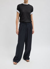 Tropical Wool Stella Pant | Tibi Navy