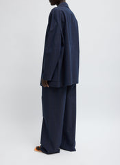 Menswear Crepon Liam Blazer | Tibi Navy Multi